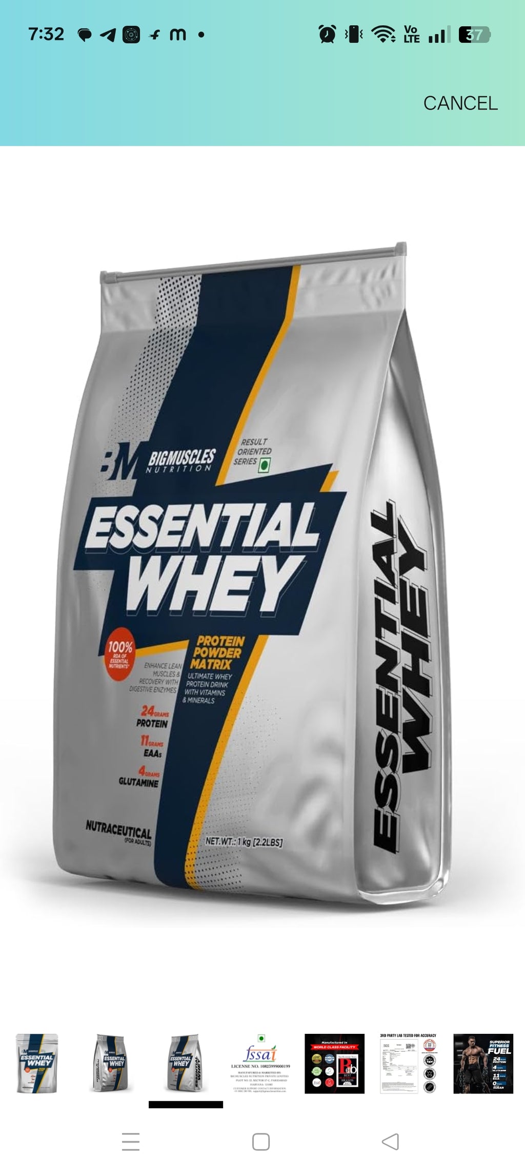 Brand

Bigmuscles Nutrition

Flavour

Dutch Chocolate

Item Weight

1000 Grams

Material Type Free

Vegetarian

Diet Type

Vegetarian

Product Benefits

Weight Management, Muscle Growth

Embark your fitness journey with a premium, international grade whey